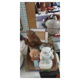 Owls, Lamp And Picture Frame