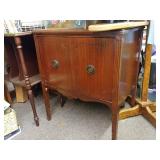 Wooden End Table With all contents inside