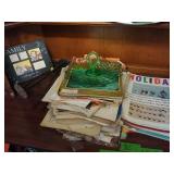 Old Magazines, Candle Holders And Pic Frame