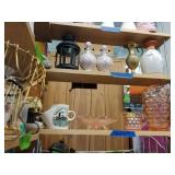 Pink Glass Pitcher, Cup And Plate, Other