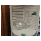 Glass Decanter And Dish
