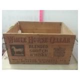 White Horse Scotch Whiskey Wood Crate