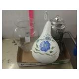 Antique Coffee Percolator, Vase, Gourd