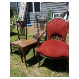 Three Chairs And End Table