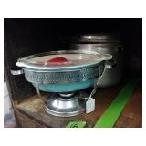 Fire King Dish, Metal Pot