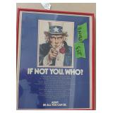 Framed Pictures - Uncle Same, Military