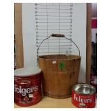 Oyster Basket , Two Coffee Cans