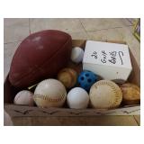 Assorted Balls- Golf Ball, Softball And More