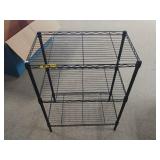 3 Tier Black Metal Shelf