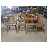 4 Wooden Dining Room Chairs 1 Captain Chair
