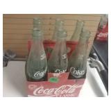 6 Glass Coca-Cola bottles