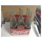 6 Glass Coca-Cola bottles