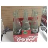 6 Glass Coca-Cola bottles
