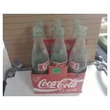 6 Glass Coca-Cola Bottles