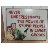 Never Underestimate Sign