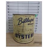 Billups Brand Oyster Oyster Can