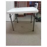 Plastic Lifetime Folding Table - 36 x 37 - Rusty