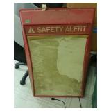 Safety alert lighted sign - Plastic