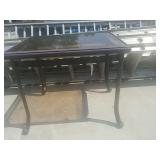 Outdoor Glass Top End Table