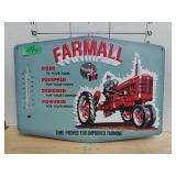 Farmall Metal Sign With Thermometer