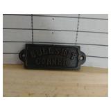 Cast Iron Bullshit Corner Sign