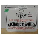 Porcelain Oyster Sign - Sealshipt Oysters