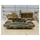 Antique Hubley Tractor With Wood Wheels