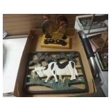 Metal Chicken And Cow Pieces