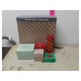 Santa Basket, Porcelain Figures