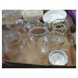 Glass Vases; Ashtrays; Cups