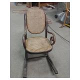 Old Childs Cane Rocking Chair 15" w x 30" d x 2