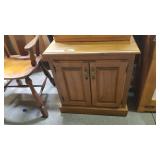 Wooden Side Table w/doors