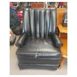 Naugahyde Black Leather Chair - Tear in cushion