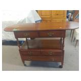 Pennsylvania House Cherry Drop Leaf Tea Cart