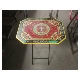 Folding Metal Table - Decorative Top