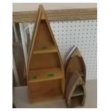 (3) Decorative Boat Shelf Wall Hangings