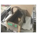 Vintage Wooden Box w/leather handle