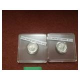 1935, 1936 Mercury Dime XF 35