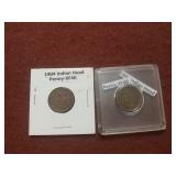 1904, 1906 Indian Head Penny XF40