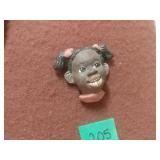 African American Girl Magnet