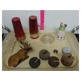 Misc Items - Metal Cups, Bobble Moose, Chicken