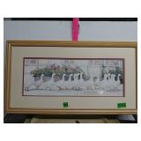 Geese In A Row Framed Print - 30 x 16