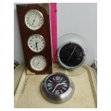 Barometer & (2) Clocks