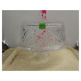Glass Cake Stand W/cover - Heavy