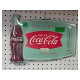 Metal Coca Cola Sign/Thermometer