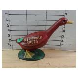 Cast Iron Red Goose Shoes Bank