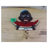 Cast Iron Watermelon Boy Hanger