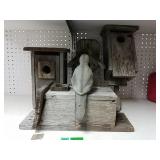 Wooden Bird Houses & Bird (5)