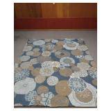Large Area Rug - Neutral Floral Pattern 239x290