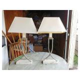 Pair Of Table Top Lamps - 32" Tall